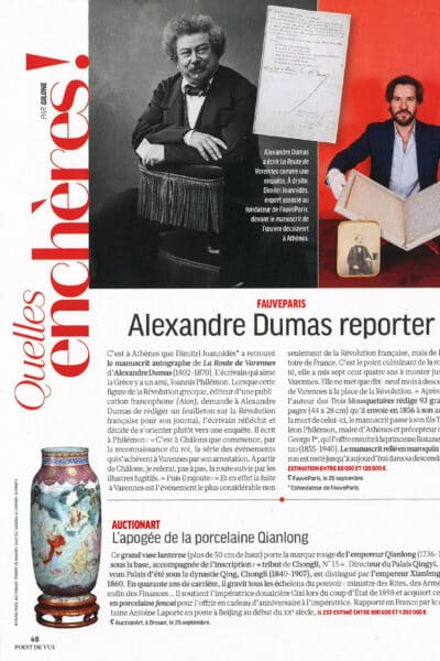 FauveParis dans Point de vue : <br/></noscript>« Alexandre Dumas reporter »