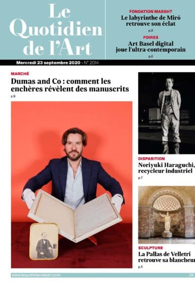 « Dumas and Co : comment les enchères révèlent des manuscrits », FauveParis en Une du Quotidien de l’art