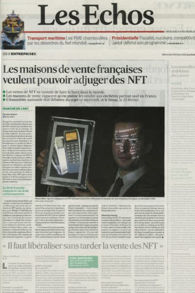 Les Echos relaient l’engagement de FauveParis pour le droit à vendre des NFT aux enchères